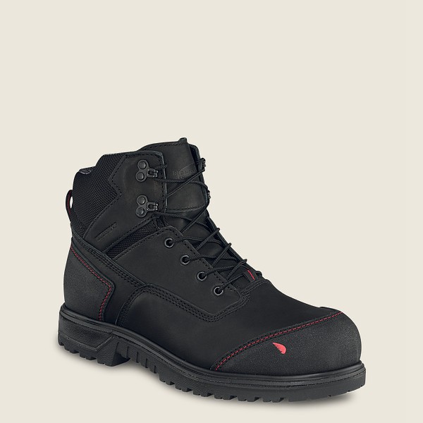 Red Wing Mens Brnr Xp - 6-inch Waterproof Toe - Safety Boots Black/Grey - 5246VAOSK